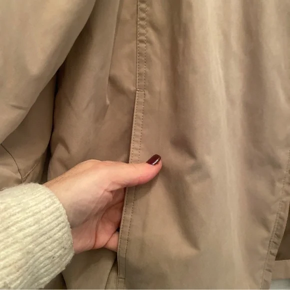 WEATHERPROOF Tan Classic Lightweight Stand Collar Windbreaker Jacket Large lcsr - Picture 3 of 11